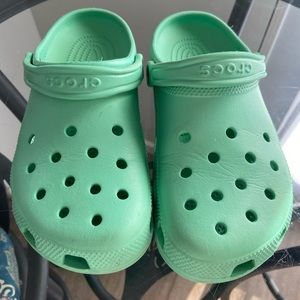 Crocs aqua mint color women’s size 10 lightly worn